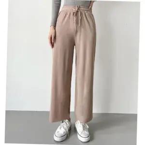 조거팬츠 겨울 따뜻한 모앙드 골지 스판 세미 와이드 팬츠