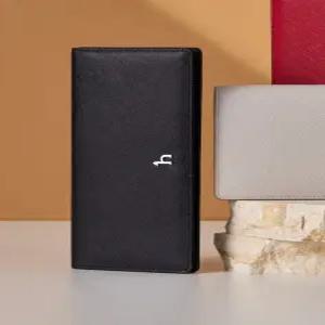 헤지스 액세서리 25FW 블랙 단색 소가죽 장지갑 HIWA5F161BK