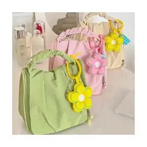 블링블링 플라워키링 메이크업 가방 대용량 화장품 세면도구 수납 백 여행용 세면 메이컵 파우치 가방