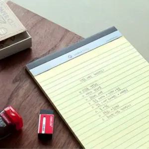 A5 대형 점착 메모지 떡 메모 잇 접착식 리갈 패드 유선 노트 수첩 붙이는 포스트지 흰색 줄 라인 큰 점착