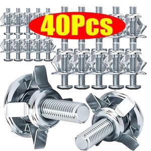 페탈 모양 리벳 너트 스크류 볼트 키트 패널 번호판 클램프 잭  M4 M5 M6 M8 금속 리벳너트 자동차 액세서리 4 40개