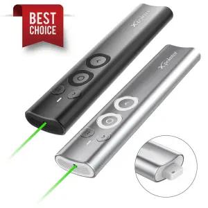 X-Pointer 무선 프리젠터 충전식 이미지 그린 레이저 포인터 에어마우스 PPT 리모컨 XPG300Y