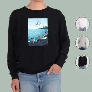 맨투맨 남여공용 산책 제주여행 힐링 바다 디자인