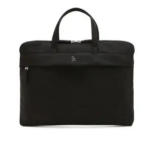 [헤지스](센텀시티점)[아이코닉] [노트북 수납] 블랙 나일론 토트백 겸 크로스백(M) HJBA6E735BK