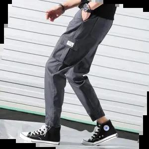 남자카고바지 남성 4컬러 사계절 캐주얼 포켓 조거 카고 밴딩 팬츠