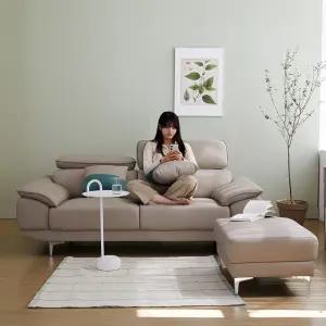 토프 베이직 3인 가죽 소파 (스툴포함)