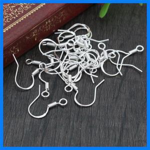 50pcs 16mm 925 스털링 실버 도금 된 결과 귀걸이 걸이 걸쇠 액세서리 DIY 쥬얼리 만들기