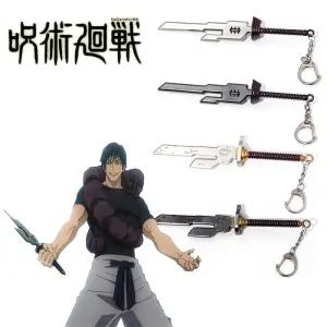 주술회전 Anime Jujutsu Kaisen Cosplay Prop Keyring 나나미 켄토 후시구로 토지 무기 열쇠 고리 남성용