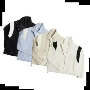 남자점퍼 남성 간절기 얇은 자켓 배색 어깨라인 봄점퍼 봄자켓