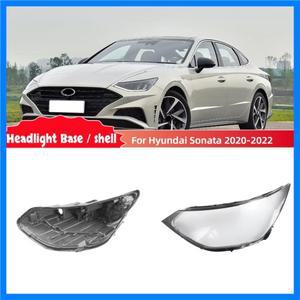 현대 소나타 2020 2021 2022 액세서리 자동차 베이스 헤드 램프 쉘 헤드 라이트 지지대 유리 램프 커버