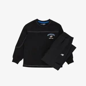뉴발란스키즈(NB Kids) Ready Set Rugby10수 긴팔티 + 우븐 팬츠 셋업 NK9YG1312UBlack