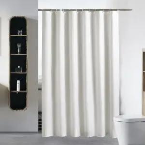무지 화이트 솔리드 패브릭 욕실 방수 샤워커튼 샤워커튼.샤워커텐
