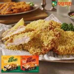 [자담] 통닭다리 빠삭킹 순살치킨 총12팩 오리지널맛 6팩+스파이시맛 6팩+ 맵슐랭소스 2개)