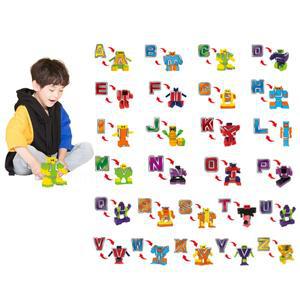 미취학 아동 교육용 알파벳 로봇 장난감 변신 26 개