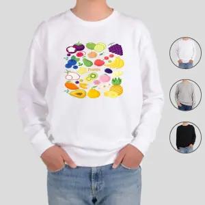 맨투맨 프린팅티셔츠 야채 과일 음식재료 qrV4+1MqP