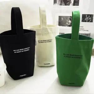 캔버스 미니 에코백 작은 손가방 데일리 텀블러 가방 미니에코백