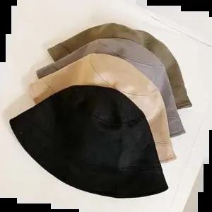 겨울모자 여성 고급스러운 스웨이드 버킷햇 가을 겨울 벙거지