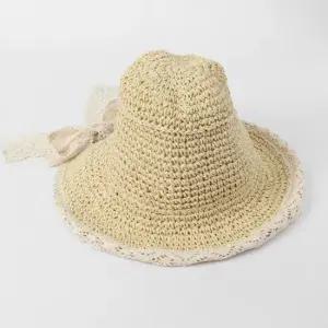 클로이 여성 비치 모자 리본 썬캡 챙모자 여행모자 여성모자 밀짚모자 왕골모자 비치모자