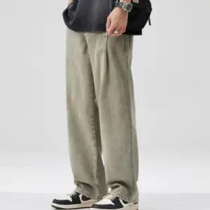 포인트 허리밴딩 팬츠 캐주얼 워싱 데님 남성 남성와