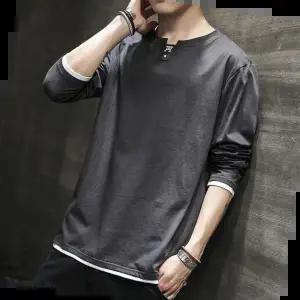 남자 레이어드 무지 기본핏 사계절 긴팔 티셔츠