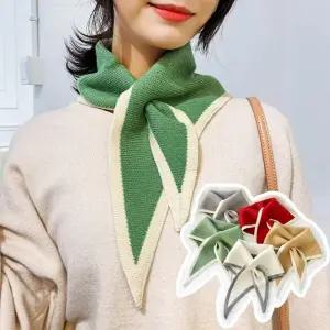 스카프 스카프 트라이앵글 니트