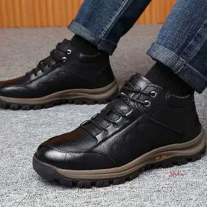 남성 겨울 털 워커 남자트레킹화신발 방한화 털워커abc063