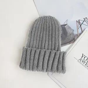 [라일리] Rly 왕골지비니 베이직 니트 골지 비니 겨울모자 스키모자
