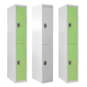k3077 2단 2인 락커 옷장 철제사물함 캐비넷