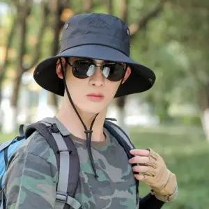 남성 136WMK59 스냅단추 사파리 벙거지모자 등산 버킷햇 트레킹