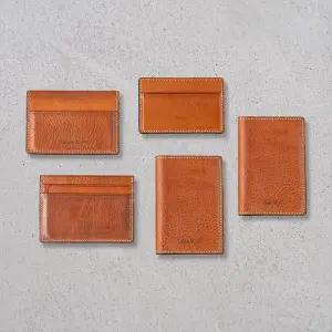 헤비츠 가죽 카드 지갑 천연 소가죽 수제 슬림 이니셜 각인