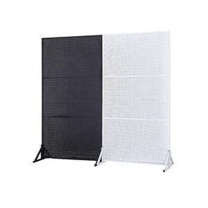 이동식 철제 타공 파티션 가벽 화이트높이150CMX길이100브래킷휠 사무실