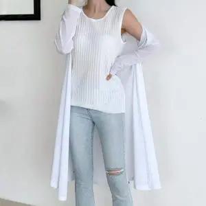 여름 MU10FS07 여성 빅사이즈 바캉스룩 베이직 롱 스판 가디건