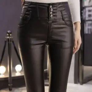 G125821_4버튼 UF25VX12 코팅 스키니 팬츠