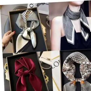 루아 고급 실크 스카프 x 봄 가을 데일리 쉬폰 정사각 판촉 여성 여자 판촉