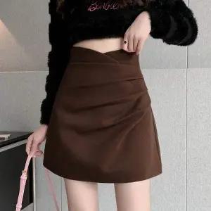 스커트 PJ18LI09 디테일 여자 하의 봄 캐주얼 미니스커트 셔링