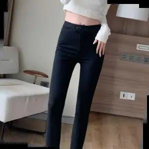 팬츠 바지 스판 심플버튼 블랙스키니 F006472