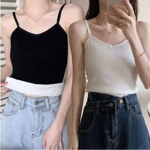 여성 OJ56EH71 겨울용 이너 골지 끈나시 안감 기 민소매티