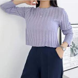 09 SI89MZ27 여성 로미 시스루 세미크롭긴팔니트