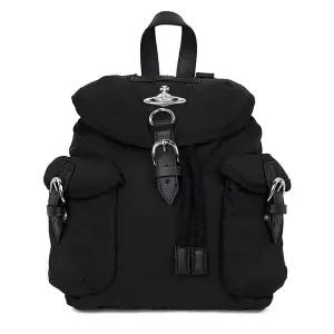 비비안웨스트우드 25FW 블랙 실버 하이랜드 스몰 백팩 4A03000AU W019E N403