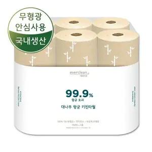[어스프렌드]에버크린 대나무 항균 키친타올 6롤