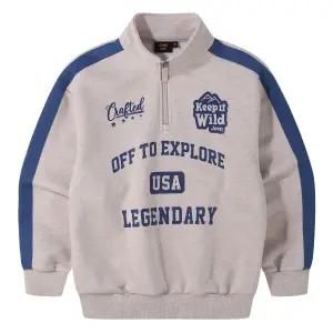 [롯데백화점]지프 배색 테이프 반넥 맨투맨  KR1TSU818