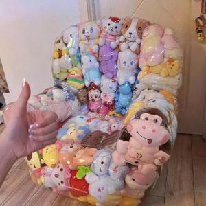 투명 인형 일회용 보관 좌석 스툴 보관쇼파 1인용 수납