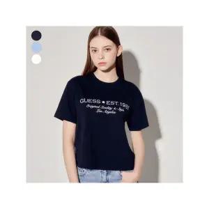 [하프클럽/게스]게스 유니 세미오버 에어로쿨 레터링 반팔티셔츠 MP2K9491