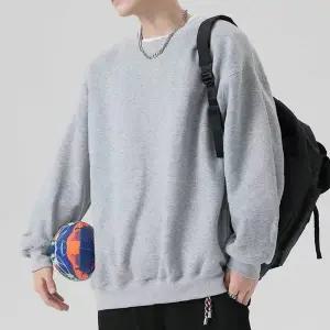 오버핏 긴소매 라운드넥 맨투맨 티 남녀공용 커플룩 학생 캐주얼 데일리 상의