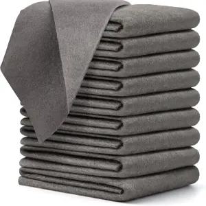 TEESD 10개 두꺼운 매직 클리닝 천 마이크로파이버 스트릭 프리 재사용 가능한 물티슈 윈도우 글래스용