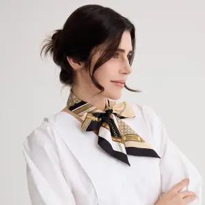 [백화점정품] 닥스 실크100% 베이지 스키니 롱 여성용 날씬한 우아한 스카프