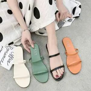 여성 MR232345 캐주얼 여름 스트랩슬리퍼 스트랩샌들 플랫조리