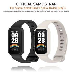 호환 샤오미 스마트 밴드 9 액티브 레드미 Band 3 팔찌 시계 Mi 액세서리용 실리콘 손목 스트랩