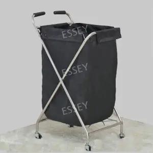 이동식 수건 타올 접이식 단일 수거함 카트 대형 미용실 세탁물 통 바구니 빨래 항목