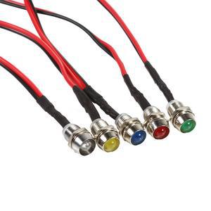 LED 패널 파일럿 라이트 대시 표시등 전구 자동차 트럭용 범용 경고등 램프 12V 8MM